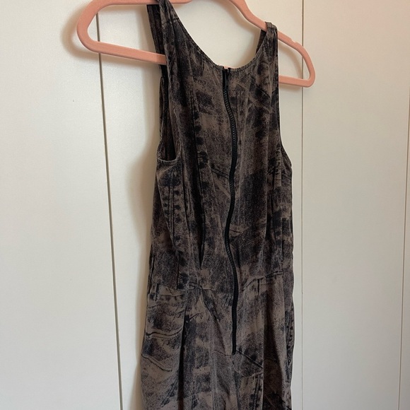 Vena Cava Silk Black and Brown Jumpsuit Denim Like Pattern - Picture 7 of 9